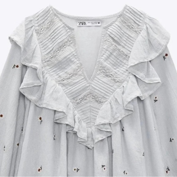 Floral Ruffle V-Neck Dress - Picture 3 of 6